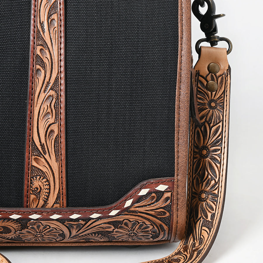 American Darling Duffel Hand Tooled Saddle Blanket Genuine Leather Women Bag Western Handbag Purse
