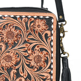 American Darling Crossbody Bag Beautifully Hand Tooled Leather women