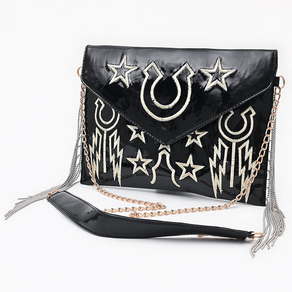 American Darling Handcrafted Embroidered Leather Envelope Bag - Uhorse