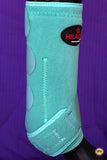 MEDIUM HILASON TURQUOISE HORSE FRONT LEG PROTECTION ULTIMATE SPORTS BOOTS PAIR