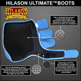 MEDIUM HILASON TURQUOISE HORSE FRONT LEG PROTECTION ULTIMATE SPORTS BOOTS PAIR