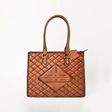 American Darling Tote Bag Western Quilted Genuine Leather Purse with Boot Stitched Design and Premium YKK Zipper for Women