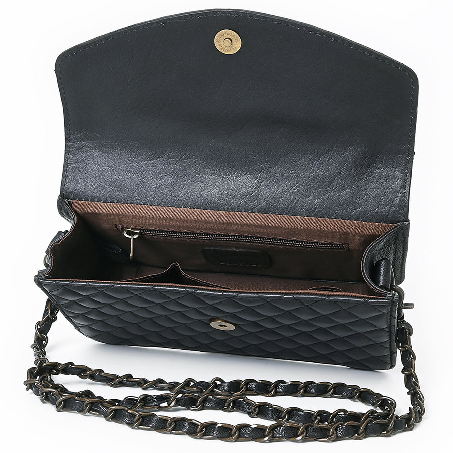 American Darling Hand-Tooled Wallet Bag, Quilted Floral Carved Genuine Leather Western Purse, YKK Zipper