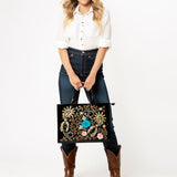 American Darling Tote Hand Carved Genuine Leather Women Bag Western Handbag Purse