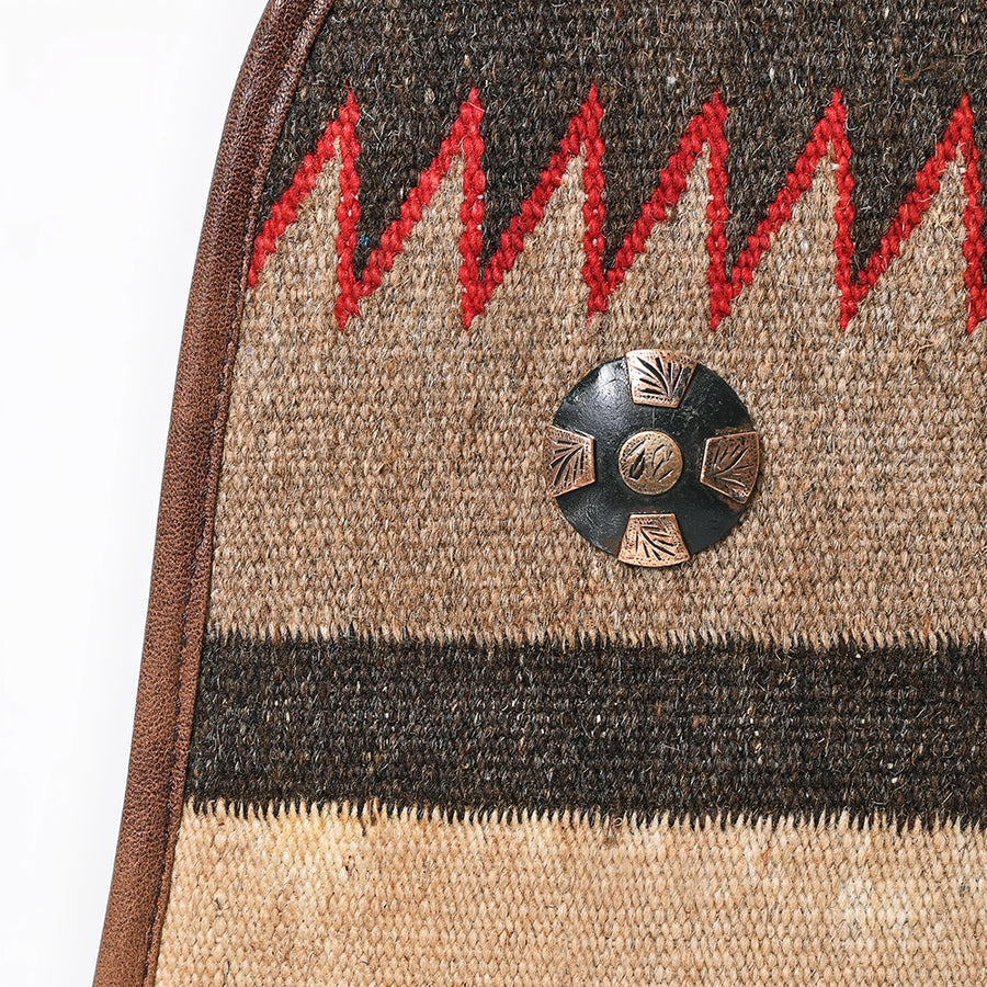 American Darling Sling Bag, Hand Woven Saddle Blanket & Vegetable Tanned Full Grain Leather Western Crossbody