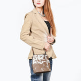 American Darling Massenger Beautifully Hair On Genuine Leather women handbag