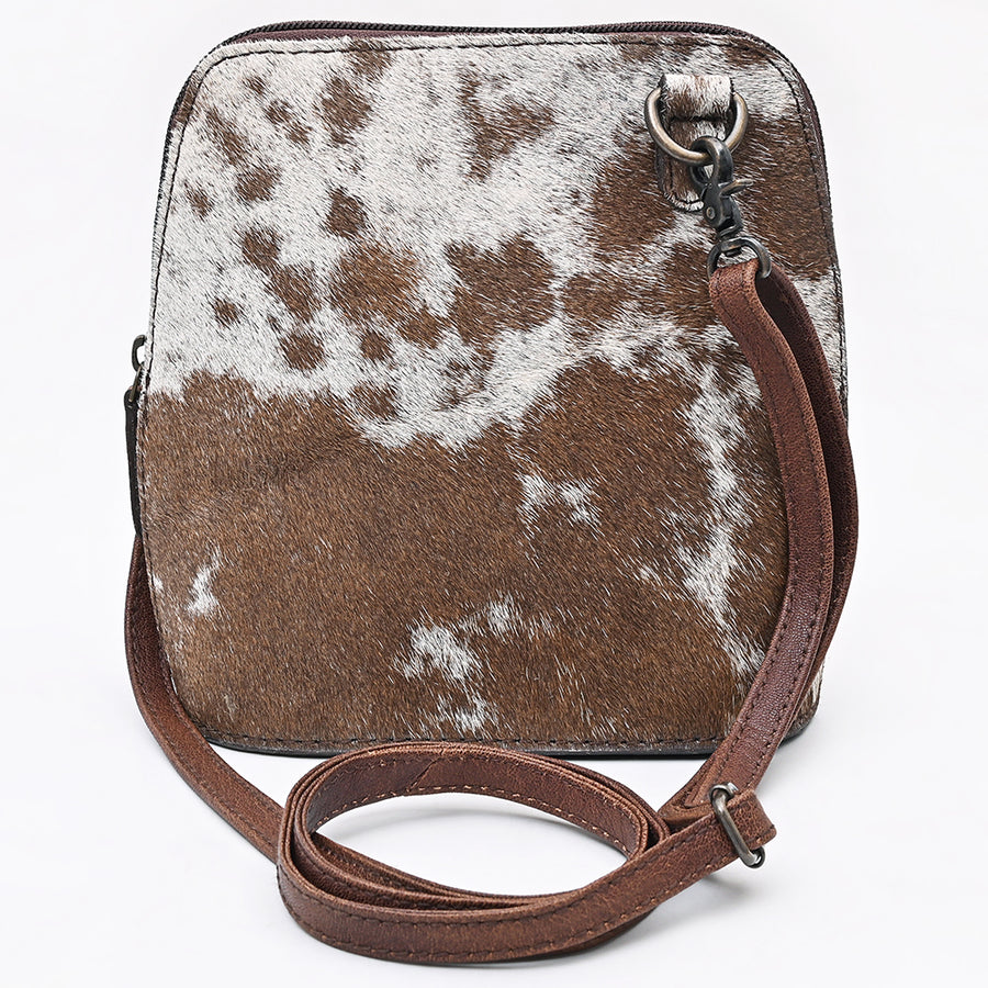 American Darling Cross Body Bag, Hair-On Cowhide & Vegetable Tanned Genuine Leather Western Purse, YKK Zipper