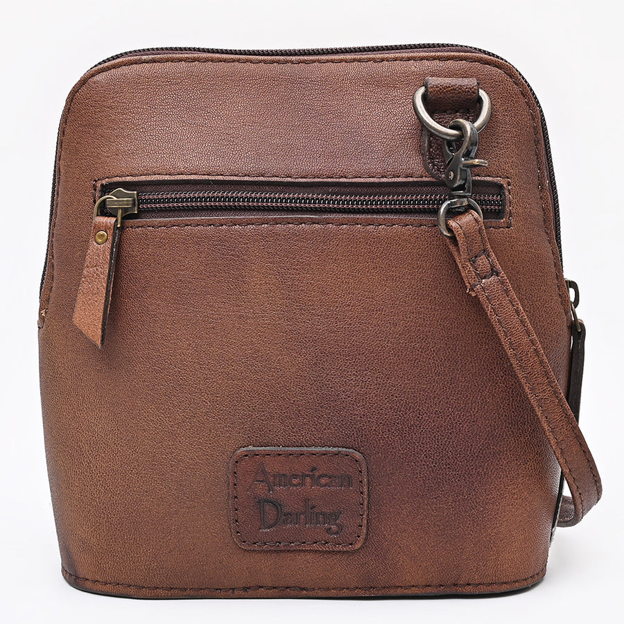 American Darling Cross Body Bag, Hair-On Cowhide & Vegetable Tanned Genuine Leather Western Purse, YKK Zipper