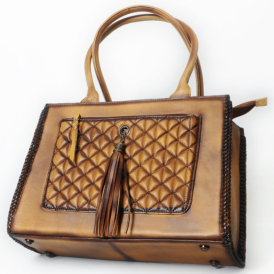 American Darling Tote Bag Beautifully Quilted Genuine Leather women