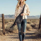 American Darling Sling Genuine Leather Women Bag Western Handbag Purse