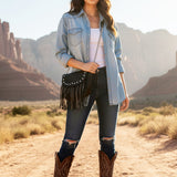 American Darling Crossbody Full Grain Genuine Leather Women Bag Western Handbag