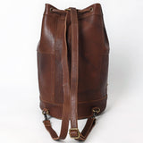 American Darling Bucket Hand tooled Hair-On Genuine Leather Weaved Women Bag Western Handbag Purse