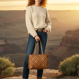 American Darling Tote Chain Strap Genuine Leather Women Bag Western Handbag Purse