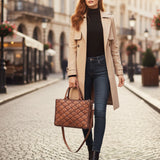 American Darling Tote Beautifully Quilted Genuine Leather women handbag