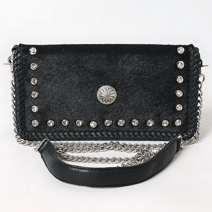 American Darling Crossbody Hair On Chain Strap Genuine Leather Women Bag Western Handbag Purse