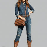 American Darling Cross Body I Genuine Leather Women Bag Western Handbag Purse