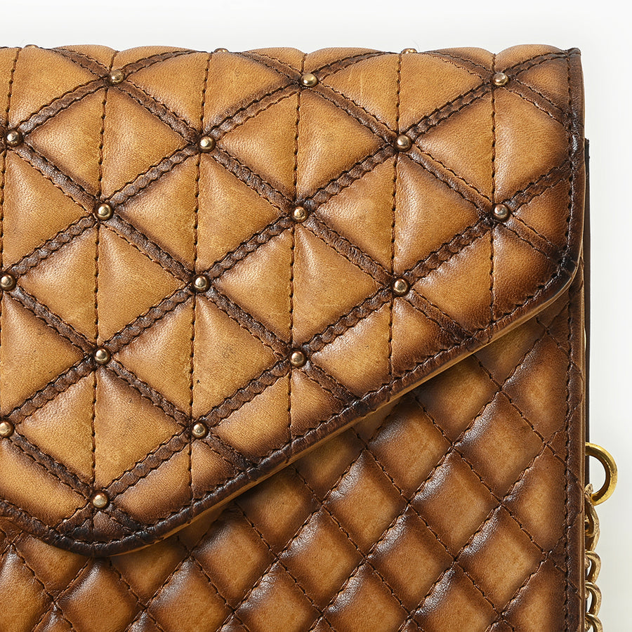 American Darling Envelope Bag Beautifully Quilted Genuine Leather women