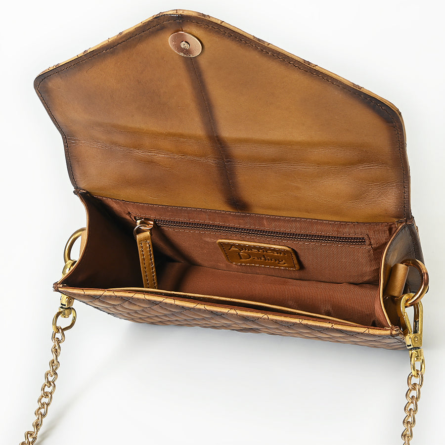 American Darling Envelope Bag Beautifully Quilted Genuine Leather women
