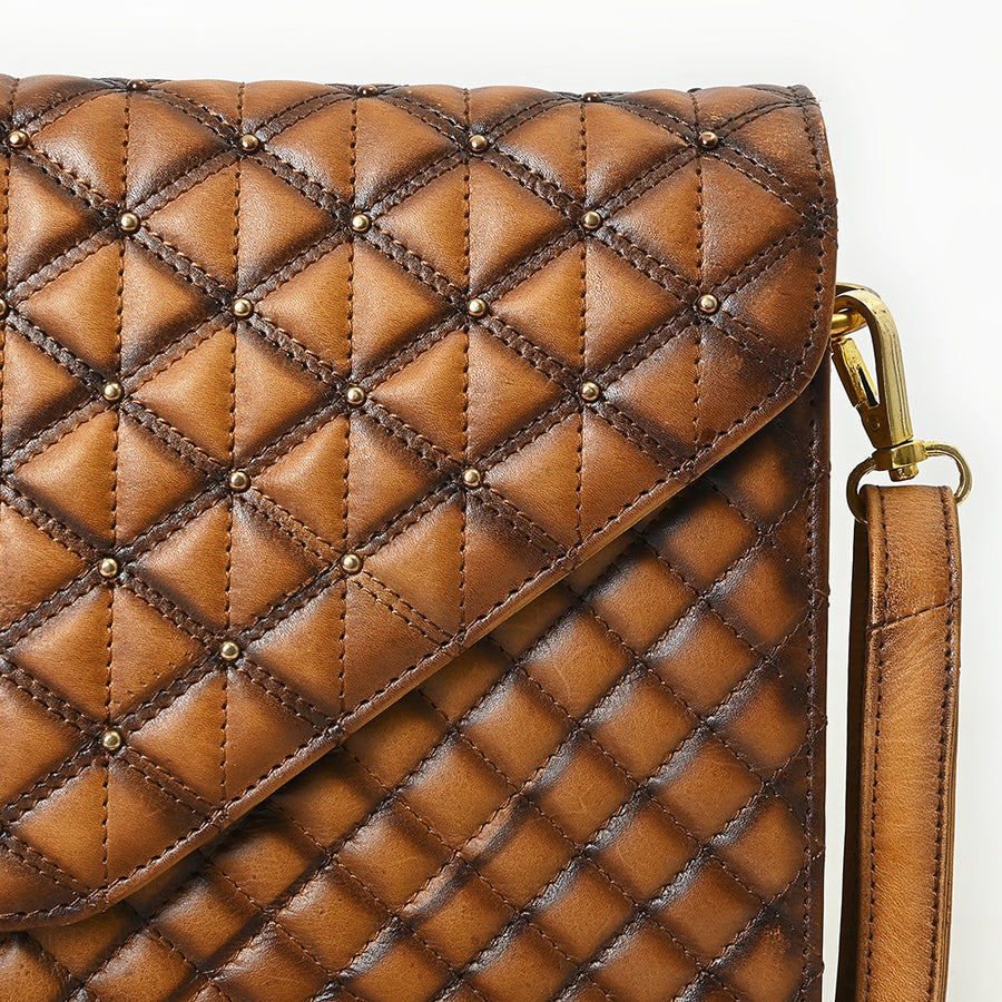 American Darling Envelope Bag Beautifully Quilted Genuine Leather women