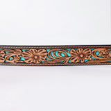 American Darling Floral Hand Carved Men & Women Genuine American Leather Belt Brown Gorgeous Hand Painted & Tooled