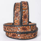 American Darling Floral Hand Carved Men & Women Genuine American Leather Belt Brown Gorgeous Hand Painted & Tooled