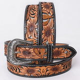 American Darling Floral Hand Carved Men & Women Genuine American Leather Belt Brown Gorgeous Hand Painted & Tooled