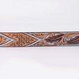 American Darling Floral Hand Carved Men & Women Genuine American Leather Belt Brown Gorgeous Hand Painted & Tooled