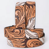 American Darling Floral Hand Carved Men & Women Genuine American Leather Belt Brown Gorgeous Hand Painted & Tooled