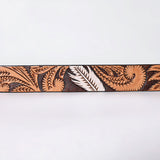 American Darling Floral Hand Carved Men & Women Genuine American Leather Belt Brown Gorgeous Hand Painted & Tooled
