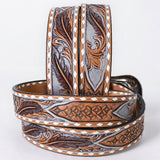American Darling Floral Hand Carved Men & Women Genuine American Leather Belt Brown Gorgeous Hand Painted & Tooled