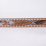American Darling Floral Hand Carved Men & Women Genuine American Leather Belt Brown Gorgeous Hand Painted & Tooled