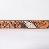 American Darling Floral Hand Carved Men & Women Genuine American Leather Belt Brown Gorgeous Hand Painted & Tooled