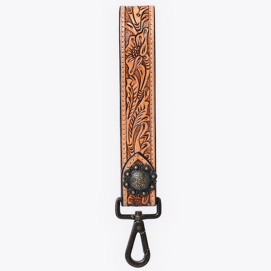 American Darling Hand Tooled Genuine Leather Handle Strap for Wristlet Bag Phone Wrist Keychain Wallet Purse Clutch Cellphone