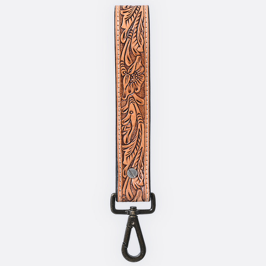 American Darling Hand Tooled Genuine Leather Handle Strap for Wristlet Bag Phone Wrist Keychain Wallet Purse Clutch Cellphone