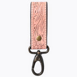 American Darling ADKR218 Hand Tooled Genuine Leather Wristlet Key Ring