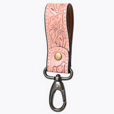 American Darling ADKR218 Hand Tooled Genuine Leather Wristlet Key Ring by Hilason – Cowboy and equestrian accessories