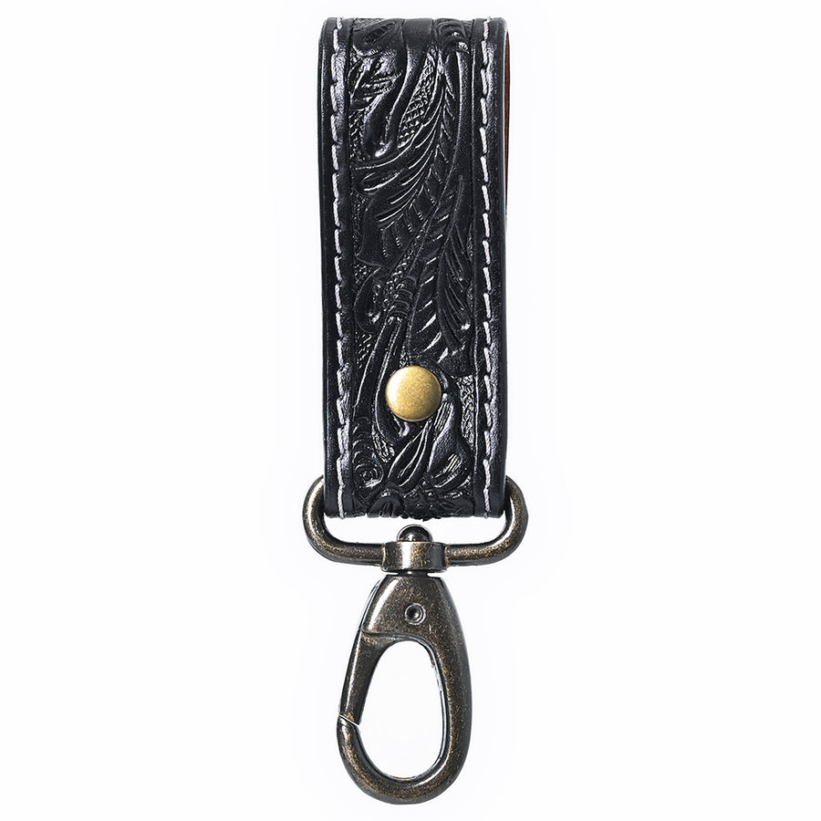 American Darling Hand Tooled Genuine Leather Wristlet Key Ring
