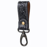 American Darling ADKR218 Hand Tooled Genuine Leather Wristlet Key Ring - Uhorse