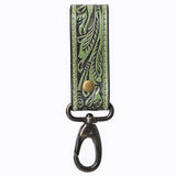 American Darling ADKR218 Hand Tooled Genuine Leather Wristlet Key Ring
