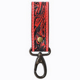 American Darling ADKR218 Hand Tooled Genuine Leather Wristlet Key Ring