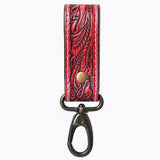 American Darling ADKR218 Hand Tooled Genuine Leather Wristlet Key Ring