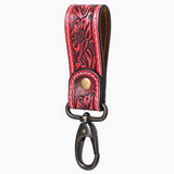 American Darling ADKR218 Hand Tooled Genuine Leather Wristlet Key Ring - Uhorse
