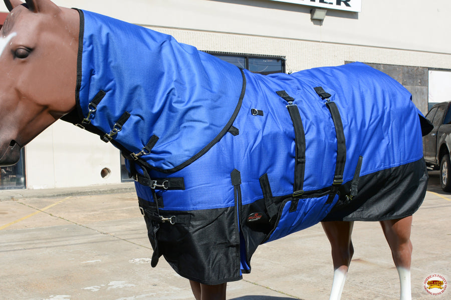 HILASON 1200D Waterproof Winter Horse Blanket Neck Cover Belly Wrap | Turnout Blankets for Horses