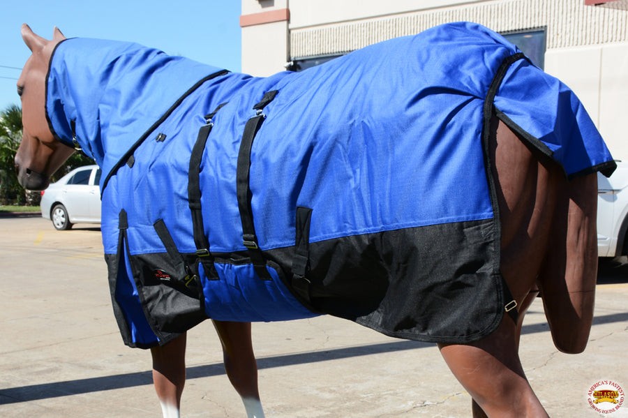 HILASON 1200D Waterproof Winter Horse Blanket Neck Cover Belly Wrap | Turnout Blankets for Horses
