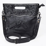 American Darling Clutch Bag Hand Tooled Genuine Leather Women's Handbag