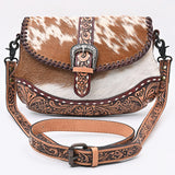American Darling Crossbody Beautifully hand tooled Hair On Genuine Leather women handbag