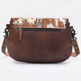 American Darling Crossbody Beautifully hand tooled Hair On Genuine Leather women handbag