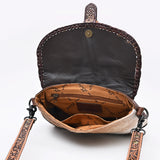 American Darling Crossbody Beautifully hand tooled Hair On Genuine Leather women handbag