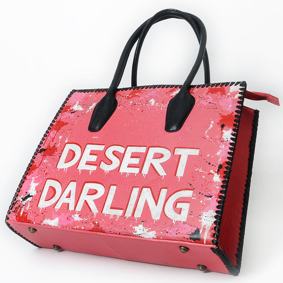 Never Mind Tote Hand Painted Genuine Cowhide Leather Women Bag Western Handbag Purse