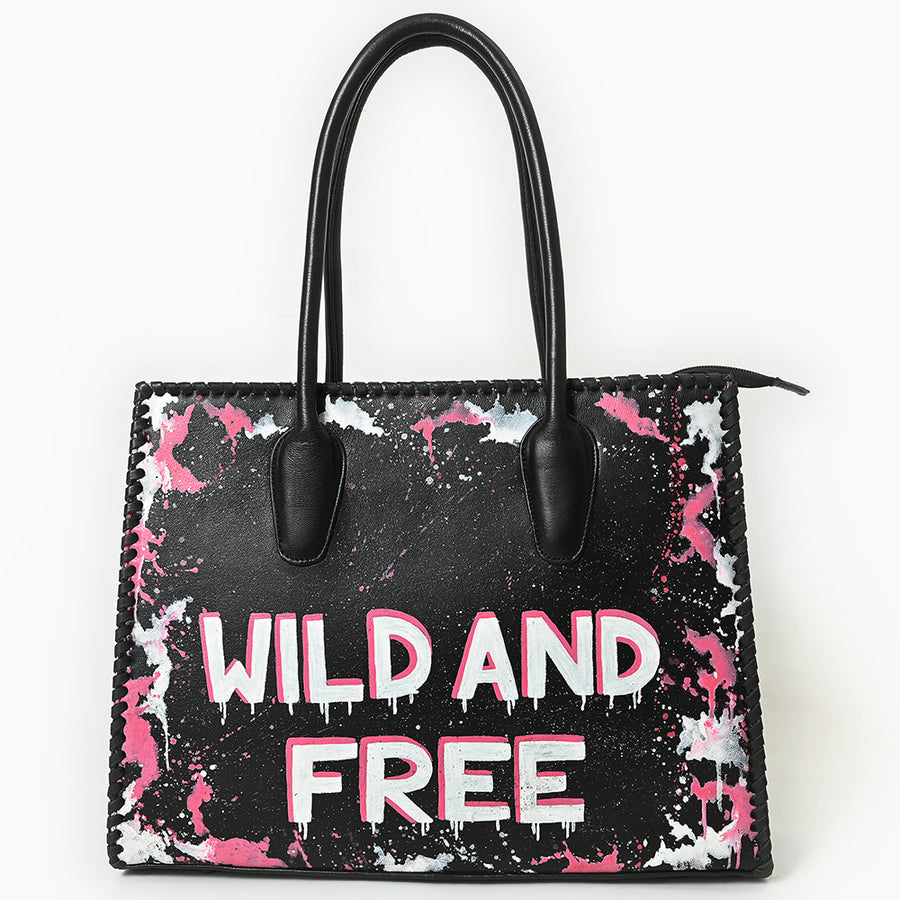 Never Mind Tote Genuine Leather Women Bag Western Handbag Purse